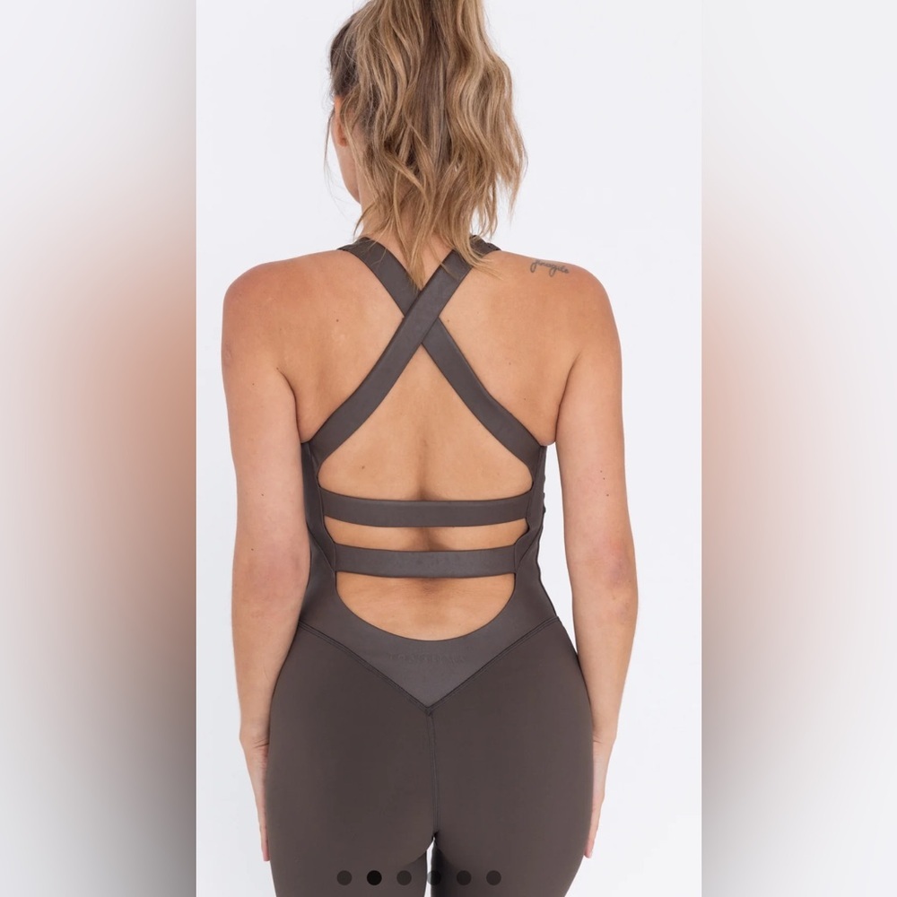NWT Topíssima Nicole Jumpsuit in Dark Cocoa - Picture 2 of 10
